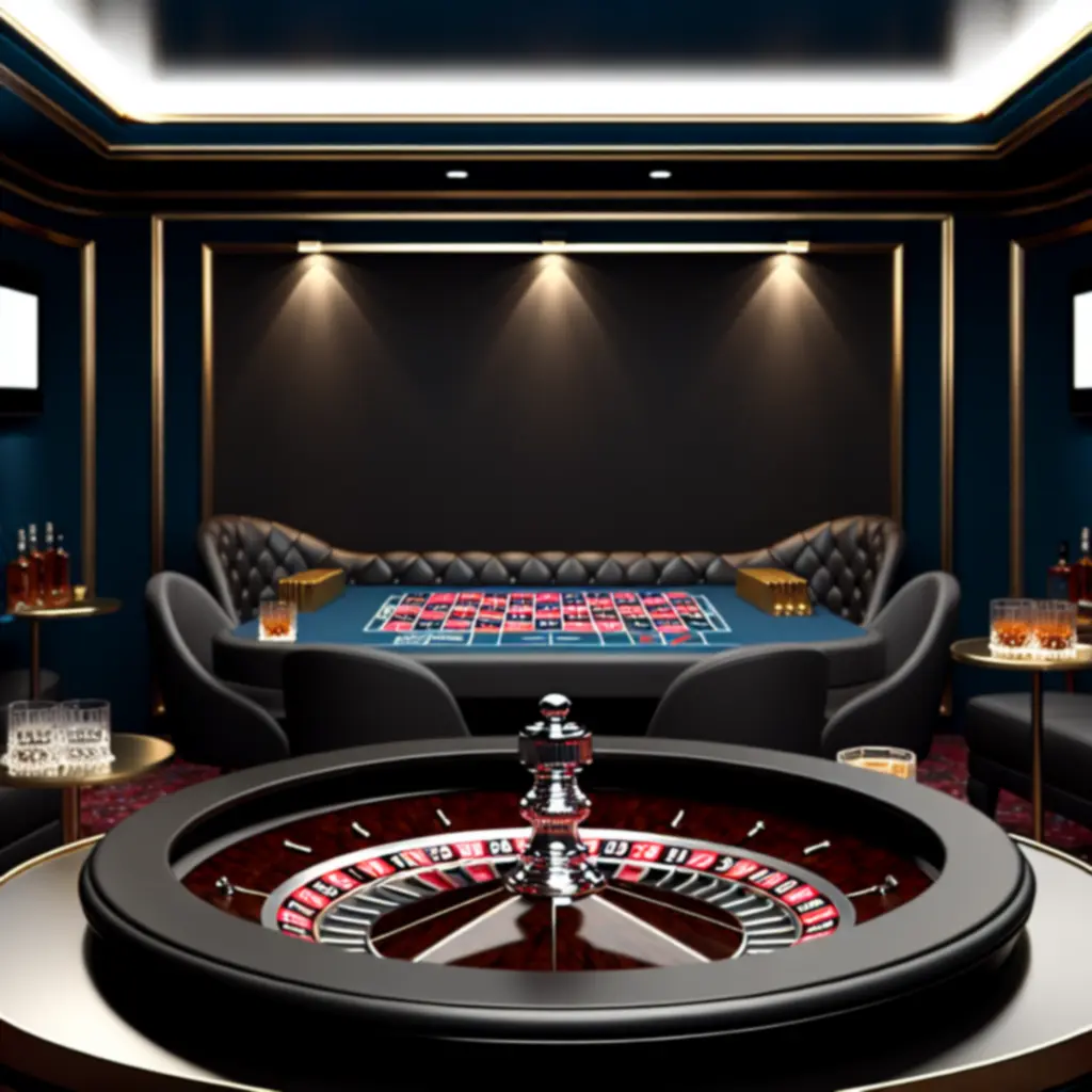 VIP lounge z profesjonalnym stołem do ruletki